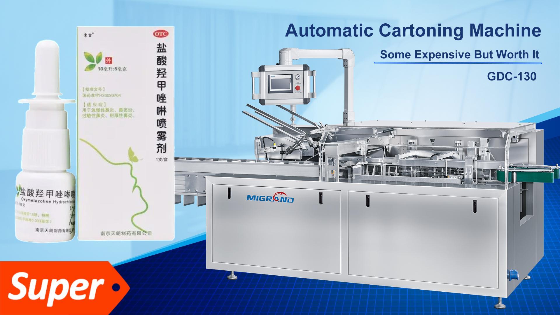 الهند - آلة تعبئة رذاذ الأنف في الكرتون