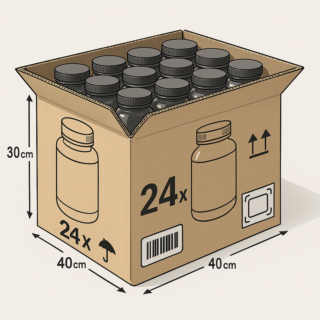 مخطط التعبئة من زجاجات الكبسولة